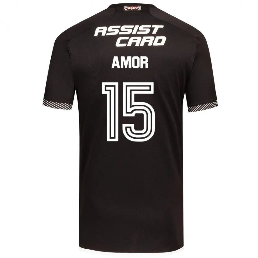 Danxen Kinder Emiliano Amor #15 Schwarz-Weiss Auswärtstrikot Trikot 2024/25 T-Shirt Schweiz