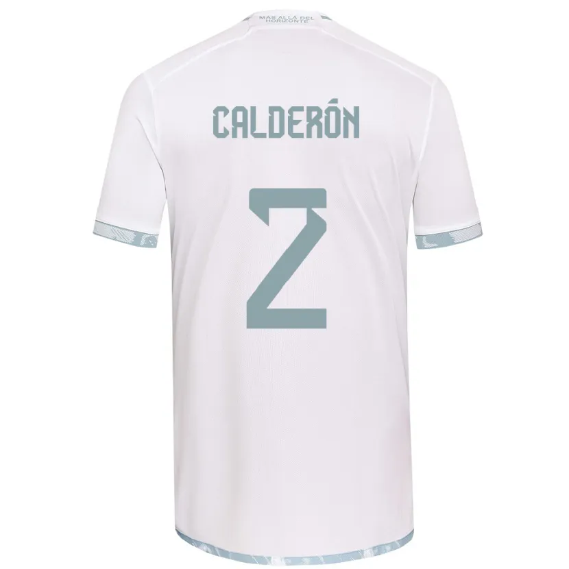 Danxen Kinder Franco Calderón #2 Weiß Grau Auswärtstrikot Trikot 2024/25 T-Shirt Schweiz