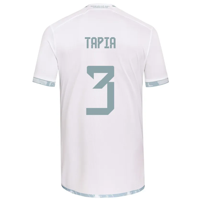 Danxen Kinder Ignacio Tapia #3 Weiß Grau Auswärtstrikot Trikot 2024/25 T-Shirt Schweiz