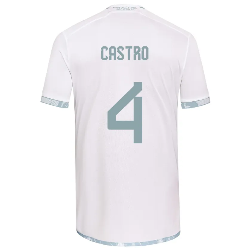 Danxen Kinder José Ignacio Castro #4 Weiß Grau Auswärtstrikot Trikot 2024/25 T-Shirt Schweiz