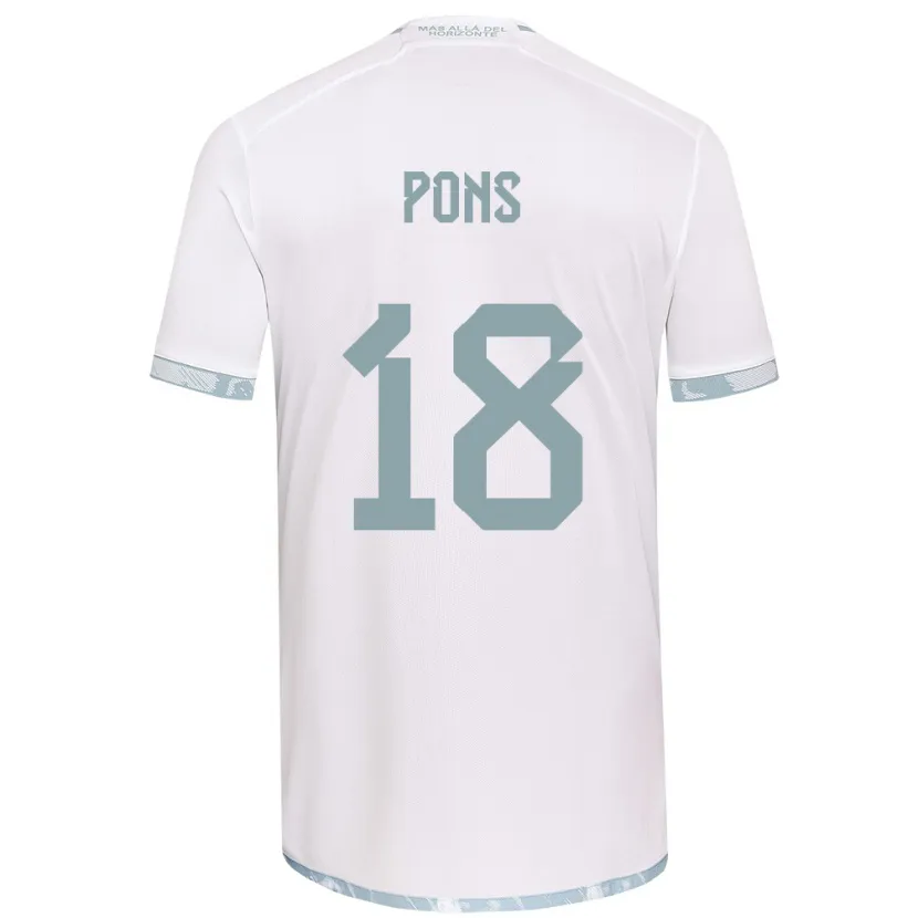 Danxen Kinder Luciano Pons #18 Weiß Grau Auswärtstrikot Trikot 2024/25 T-Shirt Schweiz