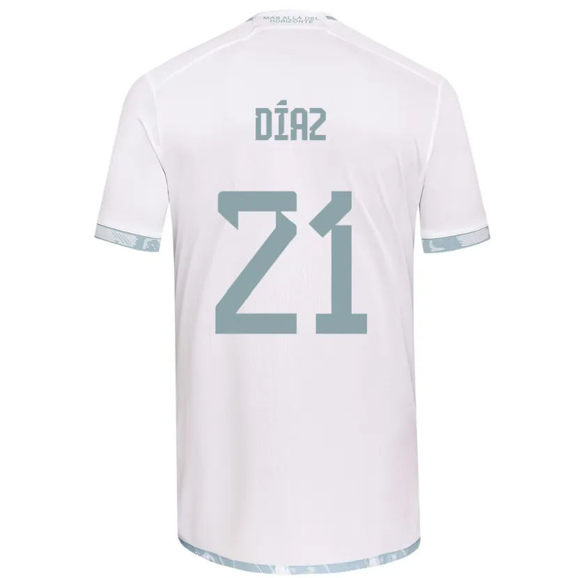 Danxen Kinder Marcelo Díaz #21 Weiß Grau Auswärtstrikot Trikot 2024/25 T-Shirt Schweiz