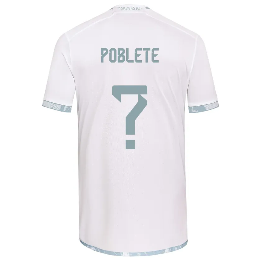 Danxen Kinder José Poblete #0 Weiß Grau Auswärtstrikot Trikot 2024/25 T-Shirt Schweiz