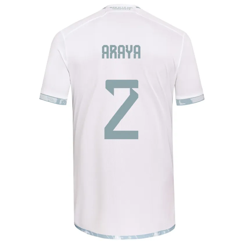 Danxen Kinder Fernanda Araya #2 Weiß Grau Auswärtstrikot Trikot 2024/25 T-Shirt Schweiz