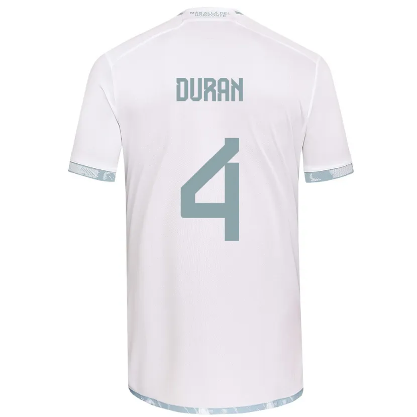 Danxen Kinder Ignacia Durán #4 Weiß Grau Auswärtstrikot Trikot 2024/25 T-Shirt Schweiz