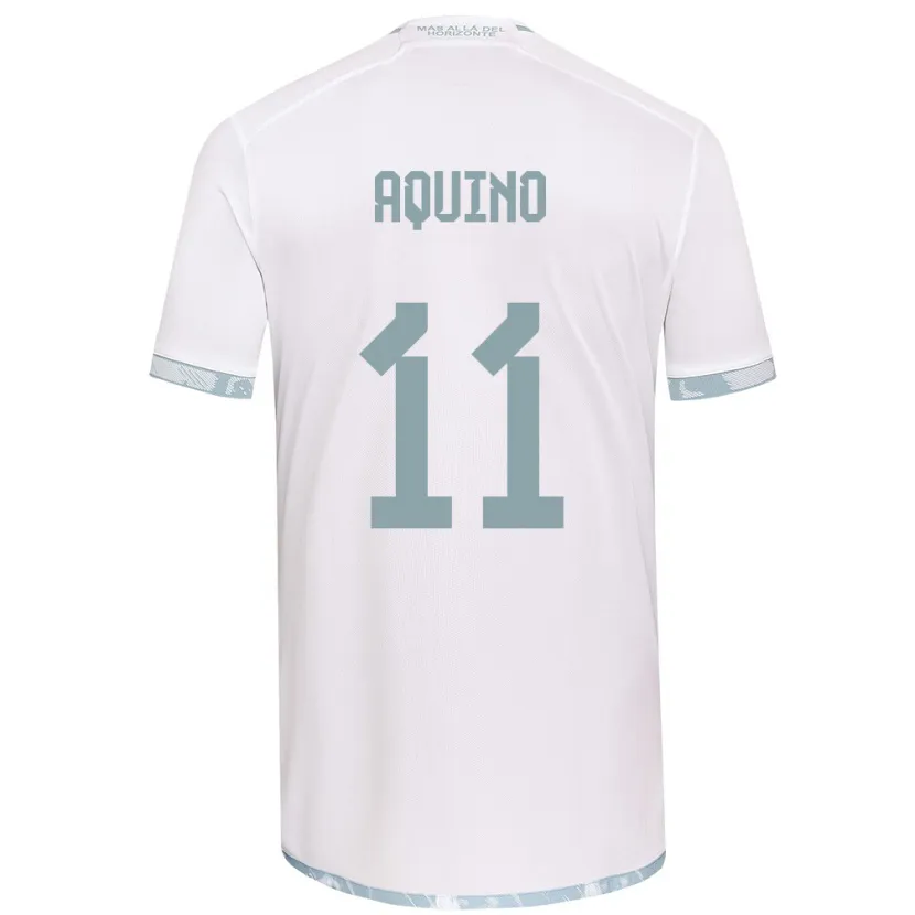 Danxen Kinder Yisel Aquino #11 Weiß Grau Auswärtstrikot Trikot 2024/25 T-Shirt Schweiz