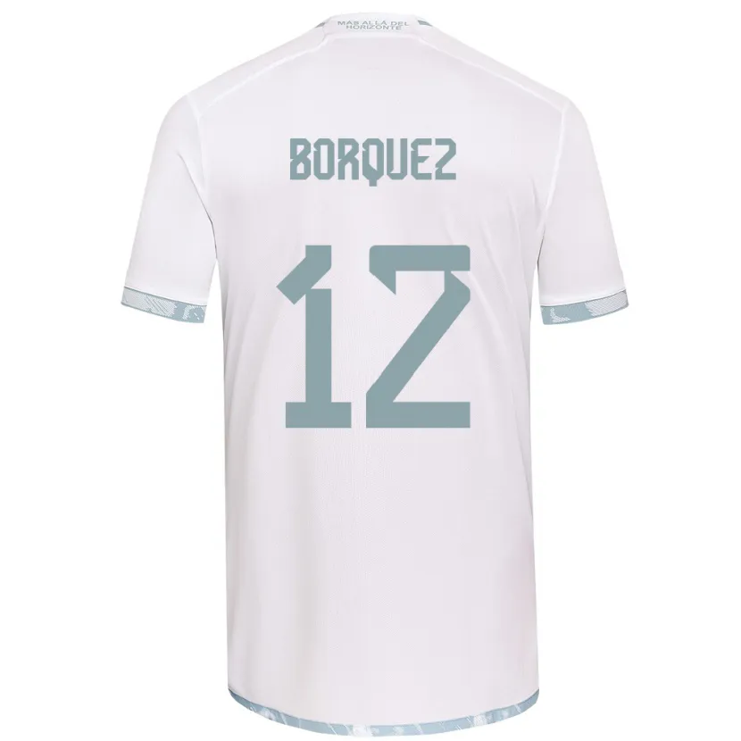 Danxen Kinder Gabriela Bórquez #12 Weiß Grau Auswärtstrikot Trikot 2024/25 T-Shirt Schweiz