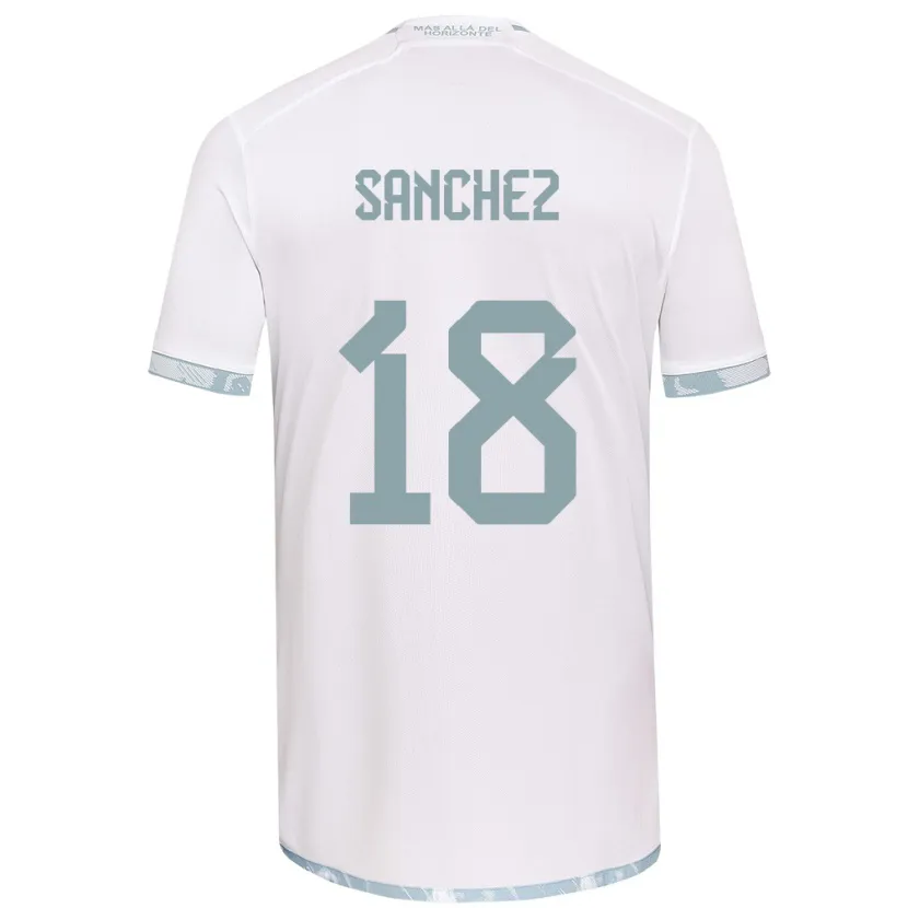 Danxen Kinder Bárbara Sánchez #18 Weiß Grau Auswärtstrikot Trikot 2024/25 T-Shirt Schweiz