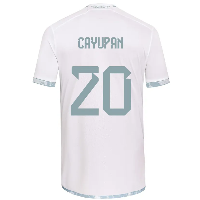 Danxen Kinder Natalia Cayupán #20 Weiß Grau Auswärtstrikot Trikot 2024/25 T-Shirt Schweiz