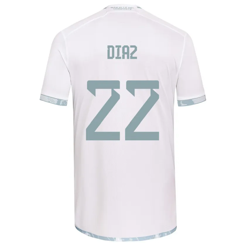 Danxen Kinder Valentina Díaz #22 Weiß Grau Auswärtstrikot Trikot 2024/25 T-Shirt Schweiz