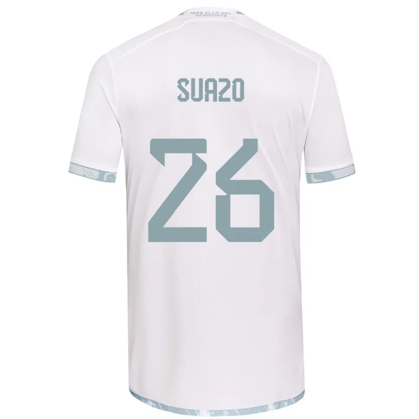 Danxen Kinder Gretzel Suazo #26 Weiß Grau Auswärtstrikot Trikot 2024/25 T-Shirt Schweiz