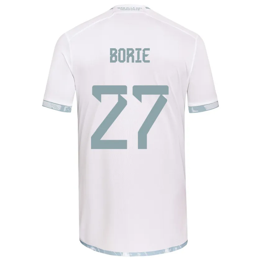 Danxen Kinder Emilie Borie #27 Weiß Grau Auswärtstrikot Trikot 2024/25 T-Shirt Schweiz