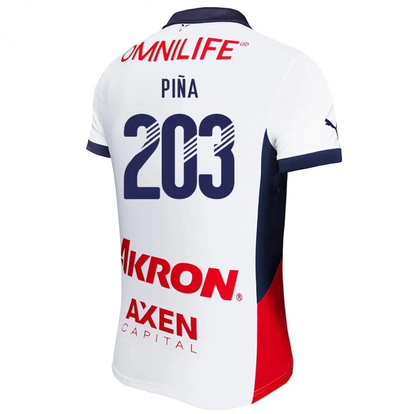 Danxen Kinder Fernando Piña #203 Weiß Rot Blau Auswärtstrikot Trikot 2024/25 T-Shirt Schweiz