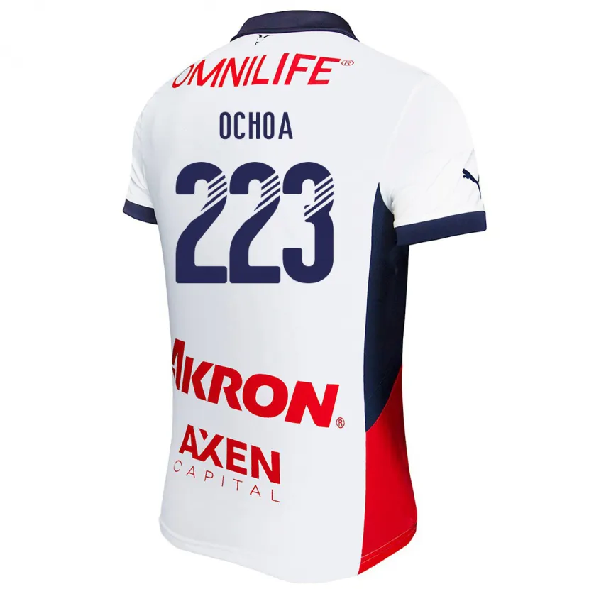 Danxen Kinder Diego Ochoa #223 Weiß Rot Blau Auswärtstrikot Trikot 2024/25 T-Shirt Schweiz