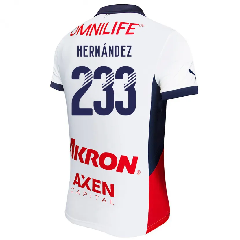 Danxen Kinder Zinedine Hernández #233 Weiß Rot Blau Auswärtstrikot Trikot 2024/25 T-Shirt Schweiz