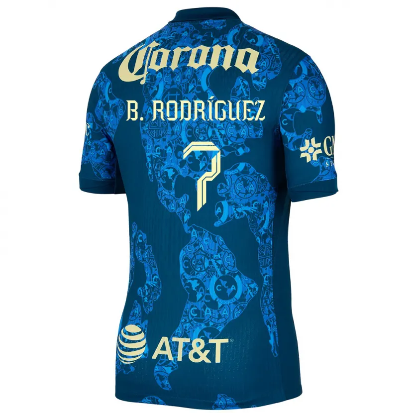 Danxen Kinder Brian Rodríguez #7 Blau Gelb Auswärtstrikot Trikot 2024/25 T-Shirt Schweiz