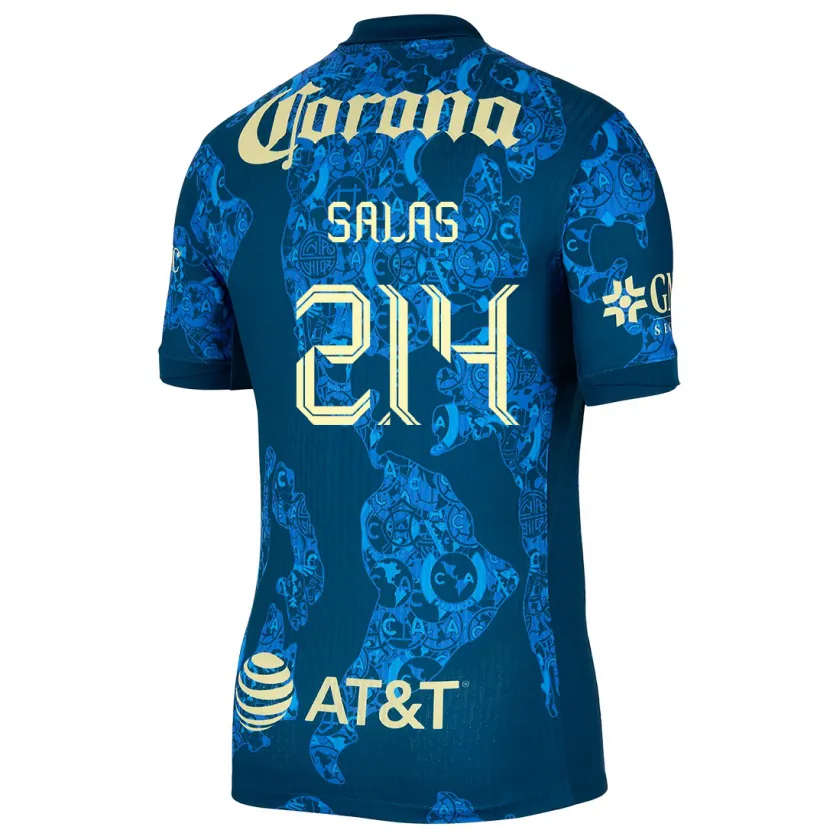 Danxen Kinder Patricio Salas #214 Blau Gelb Auswärtstrikot Trikot 2024/25 T-Shirt Schweiz