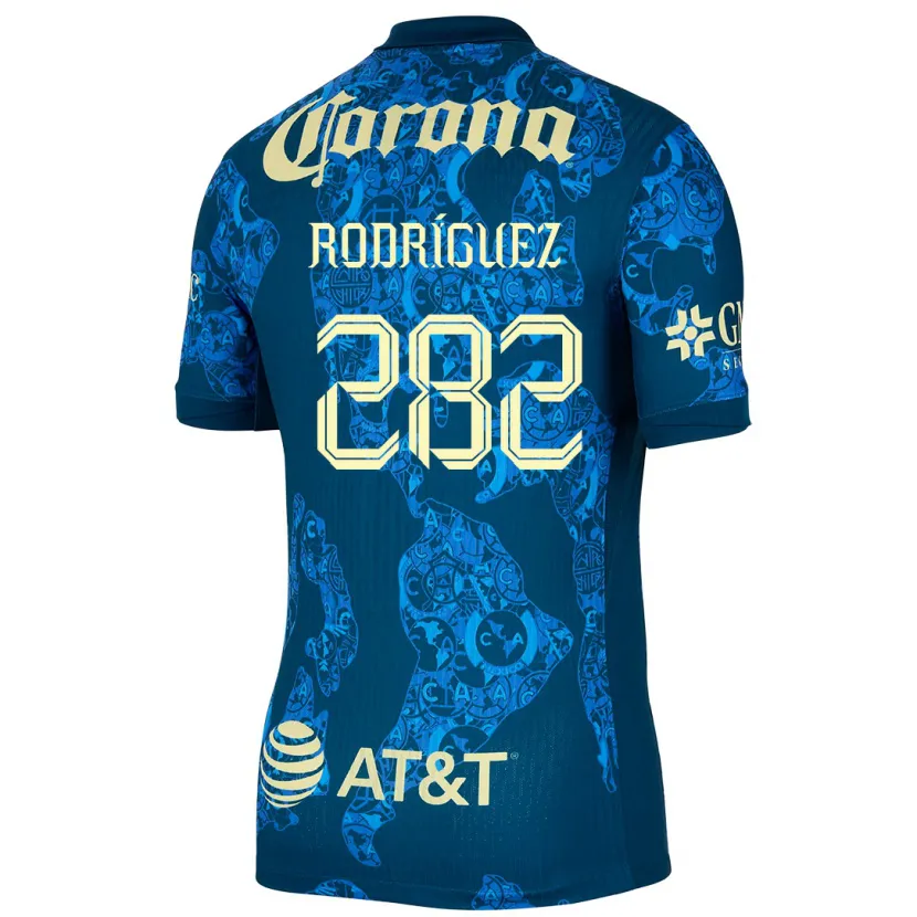 Danxen Kinder Francisco Rodríguez #282 Blau Gelb Auswärtstrikot Trikot 2024/25 T-Shirt Schweiz