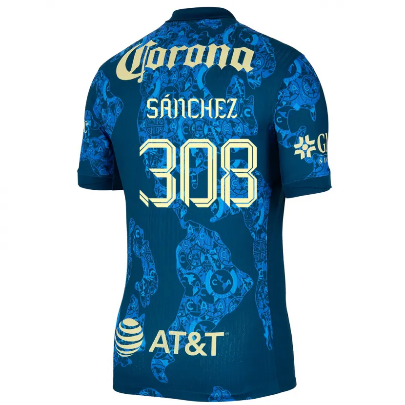 Danxen Kinder Oswaldo Sánchez #308 Blau Gelb Auswärtstrikot Trikot 2024/25 T-Shirt Schweiz