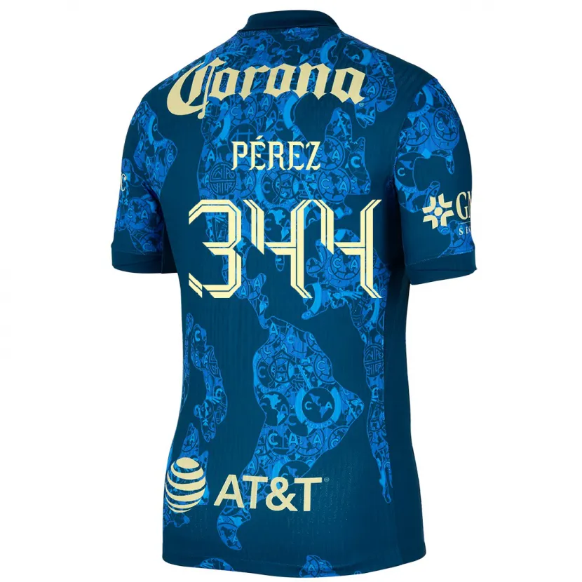 Danxen Kinder Froylan Pérez #344 Blau Gelb Auswärtstrikot Trikot 2024/25 T-Shirt Schweiz