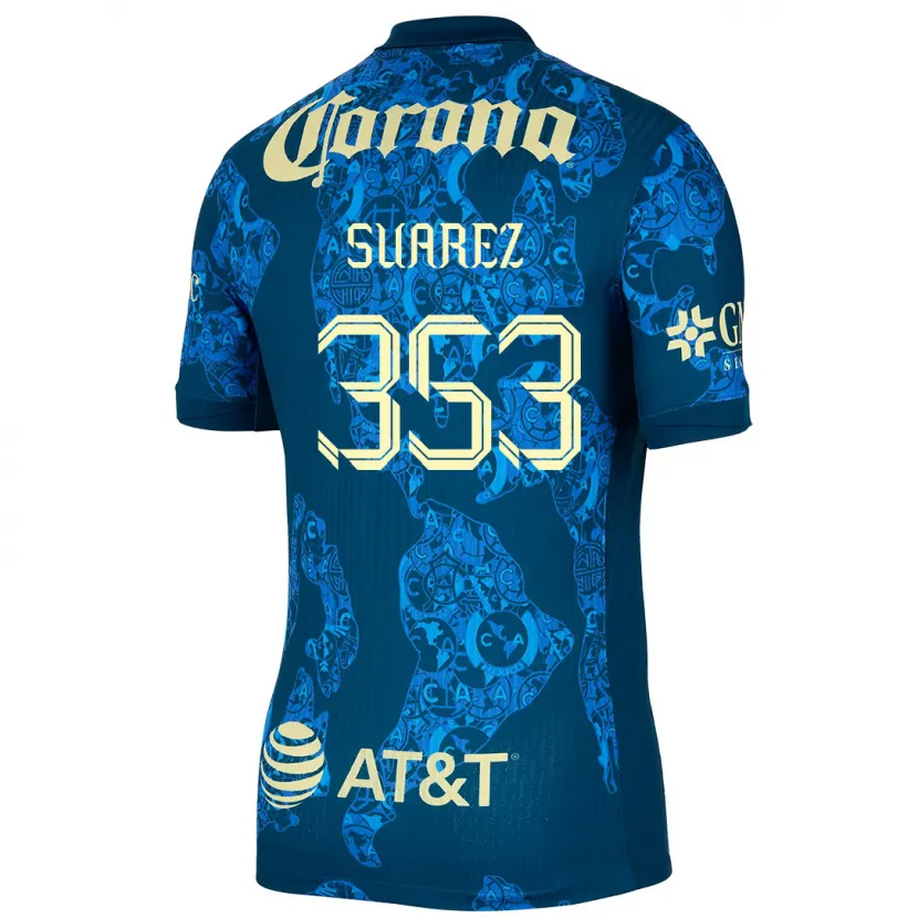 Danxen Kinder Irwin Suarez #353 Blau Gelb Auswärtstrikot Trikot 2024/25 T-Shirt Schweiz