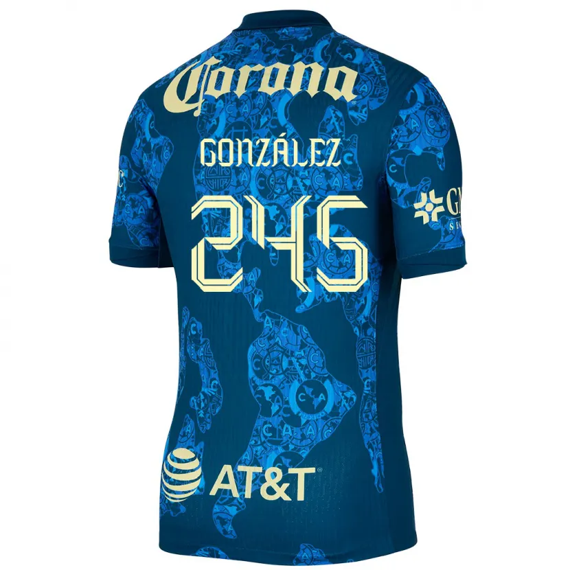 Danxen Kinder Enrique González #245 Blau Gelb Auswärtstrikot Trikot 2024/25 T-Shirt Schweiz