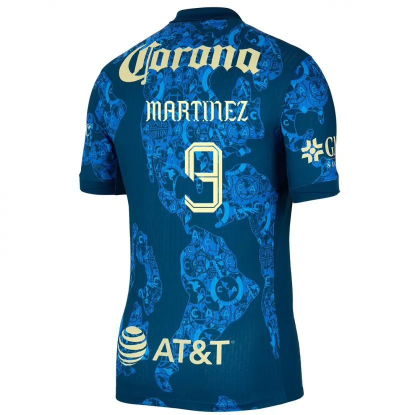 Danxen Kinder Katty Martinez #9 Blau Gelb Auswärtstrikot Trikot 2024/25 T-Shirt Schweiz