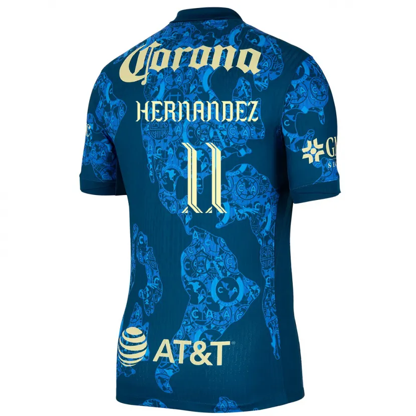 Danxen Kinder Montserrat Hernandez #11 Blau Gelb Auswärtstrikot Trikot 2024/25 T-Shirt Schweiz