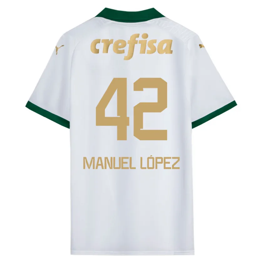 Danxen Kinder José Manuel López #42 Weiß Grün Auswärtstrikot Trikot 2024/25 T-Shirt Schweiz