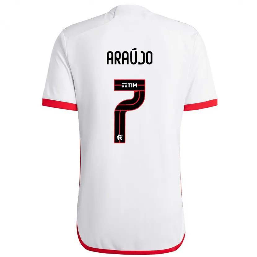 Danxen Kinder Luiz Araújo #7 Weiß Rot Auswärtstrikot Trikot 2024/25 T-Shirt Schweiz