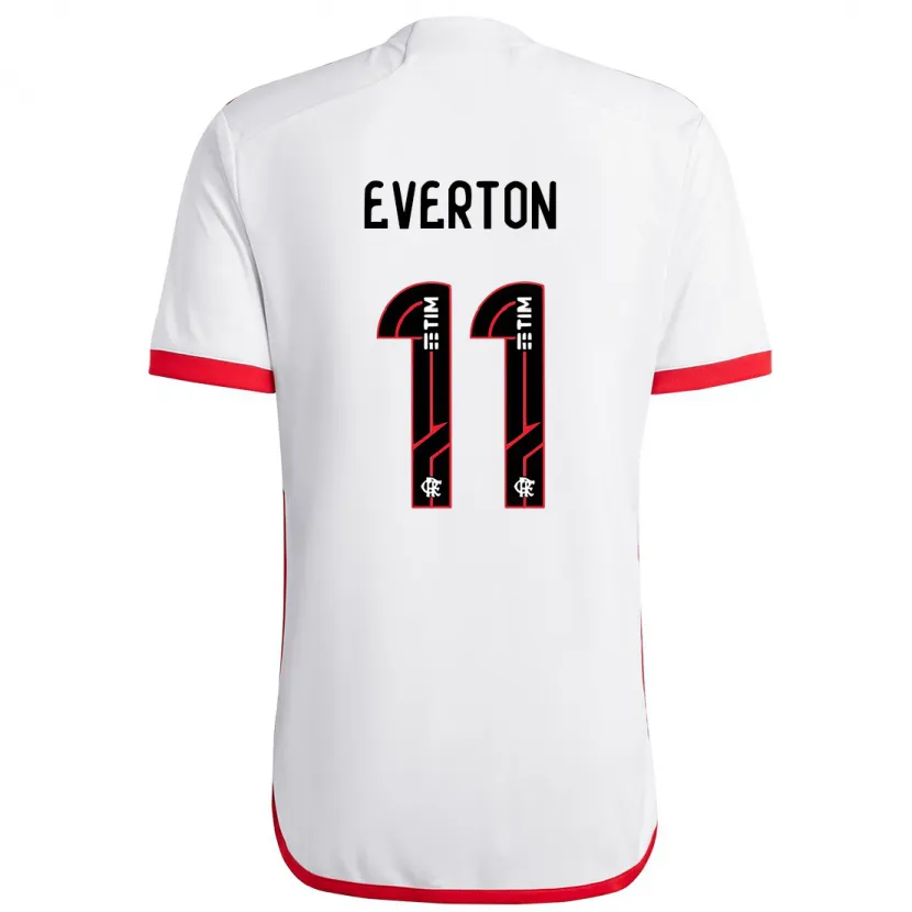 Danxen Kinder Everton #11 Weiß Rot Auswärtstrikot Trikot 2024/25 T-Shirt Schweiz