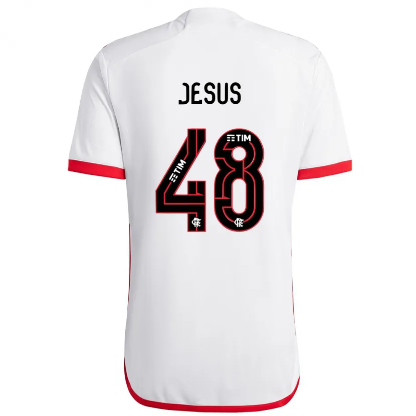 Danxen Kinder Igor Jesus #48 Weiß Rot Auswärtstrikot Trikot 2024/25 T-Shirt Schweiz