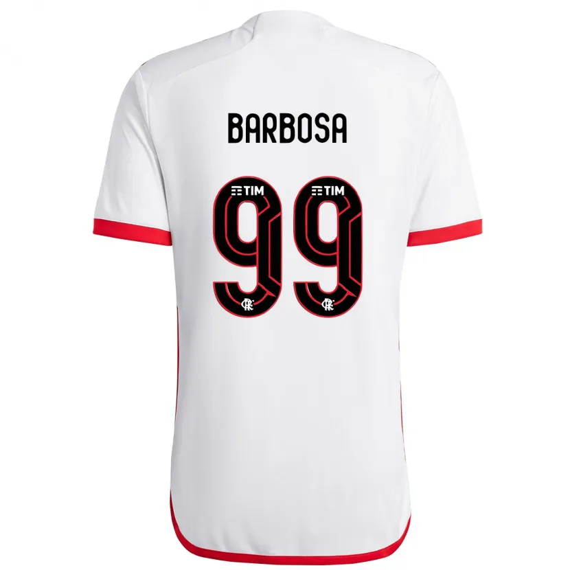 Danxen Kinder Gabriel Barbosa #99 Weiß Rot Auswärtstrikot Trikot 2024/25 T-Shirt Schweiz