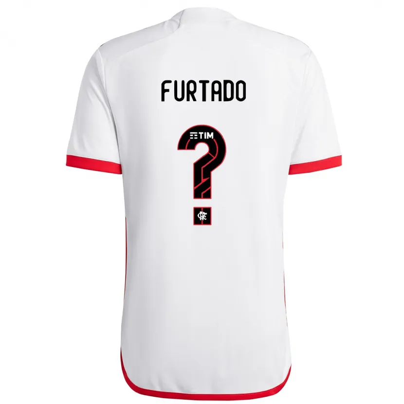 Danxen Kinder Lucas Furtado #0 Weiß Rot Auswärtstrikot Trikot 2024/25 T-Shirt Schweiz