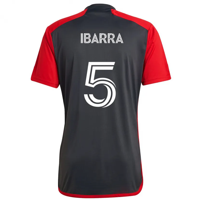 Danxen Herren Franco Ibarra #5 Grau Rot Heimtrikot Trikot 2024/25 T-Shirt Schweiz