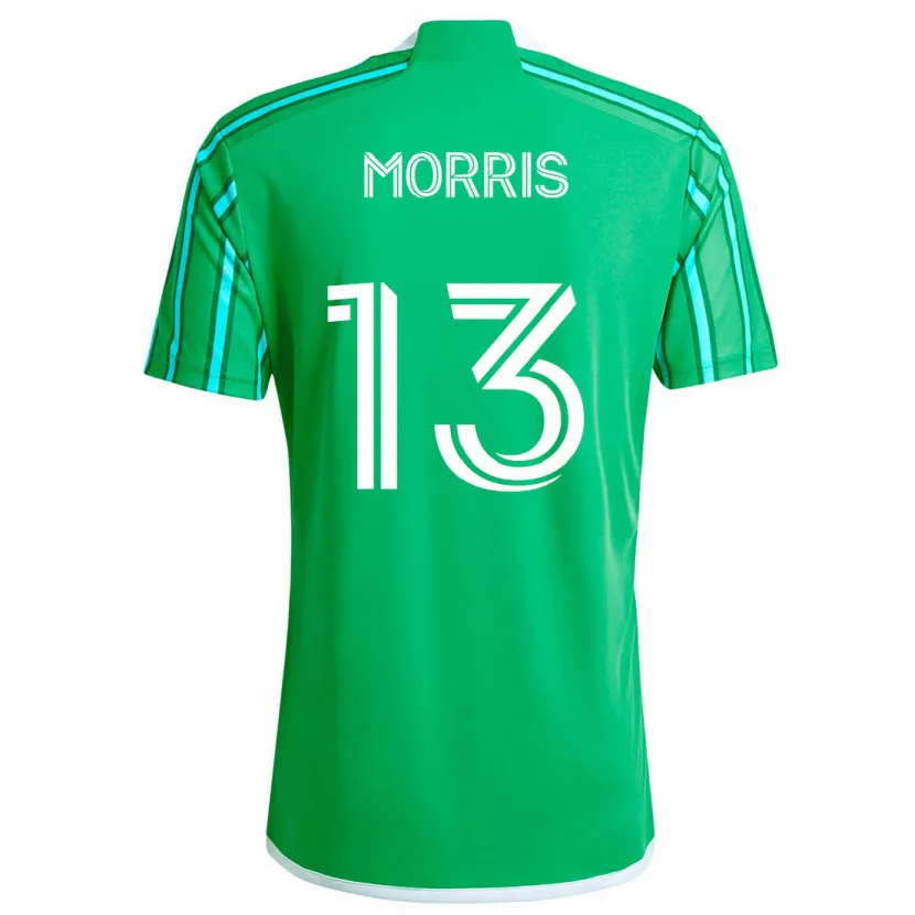 Danxen Herren Jordan Morris #13 Grün Weiß Heimtrikot Trikot 2024/25 T-Shirt Schweiz