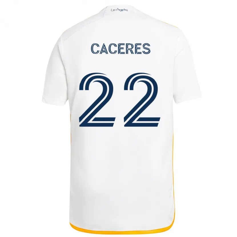 Danxen Herren Martín Cáceres #22 Weiß Gelb Heimtrikot Trikot 2024/25 T-Shirt Schweiz