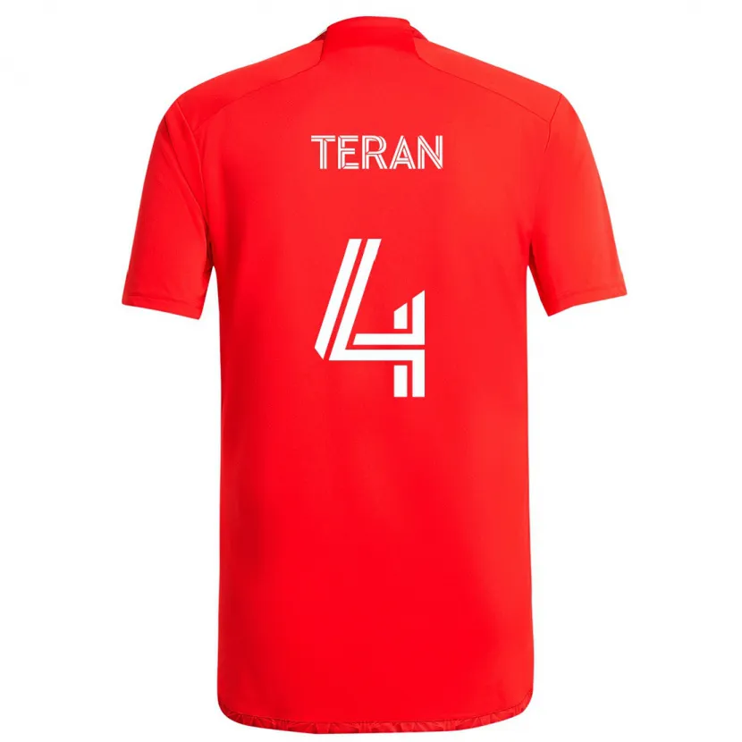 Danxen Herren Carlos Terán #4 Rot-Weiss Heimtrikot Trikot 2024/25 T-Shirt Schweiz