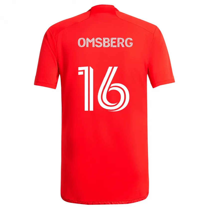 Danxen Herren Wyatt Omsberg #16 Rot-Weiss Heimtrikot Trikot 2024/25 T-Shirt Schweiz