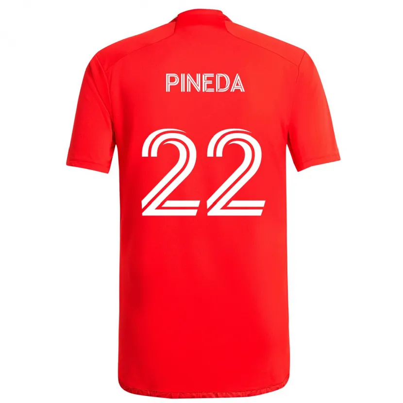 Danxen Herren Mauricio Pineda #22 Rot-Weiss Heimtrikot Trikot 2024/25 T-Shirt Schweiz