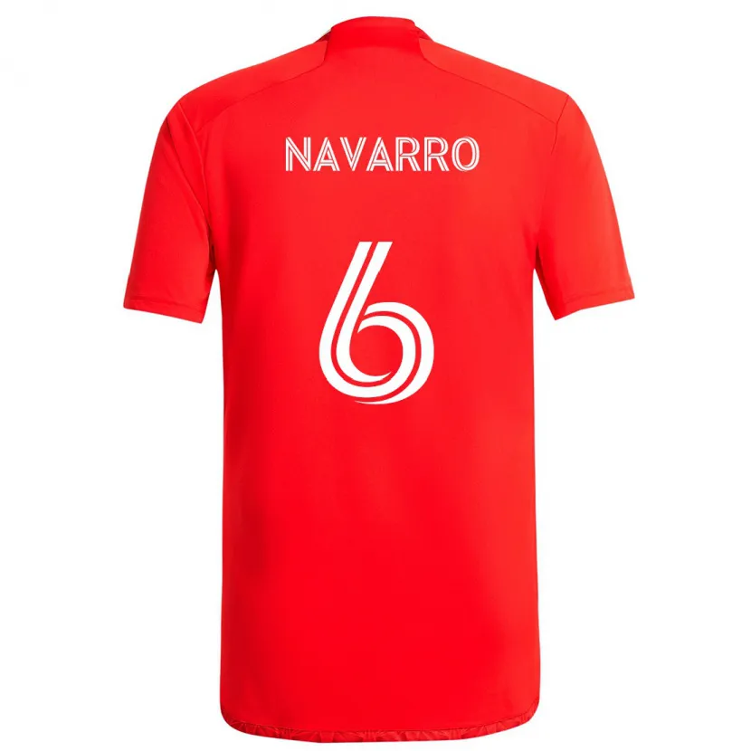 Danxen Herren Miguel Navarro #6 Rot-Weiss Heimtrikot Trikot 2024/25 T-Shirt Schweiz