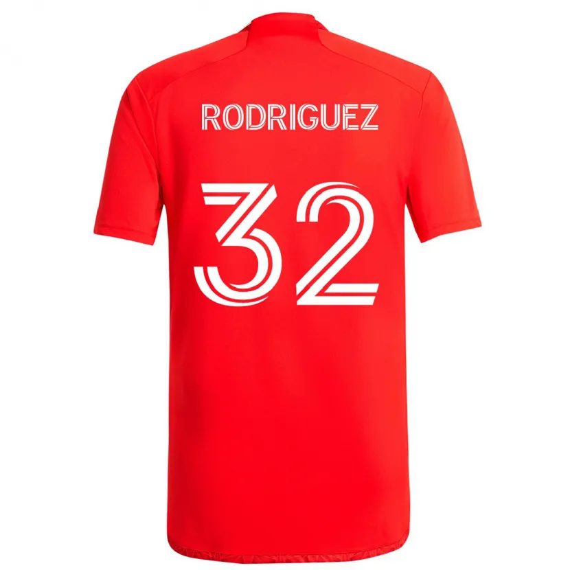 Danxen Herren Missael Rodríguez #32 Rot-Weiss Heimtrikot Trikot 2024/25 T-Shirt Schweiz