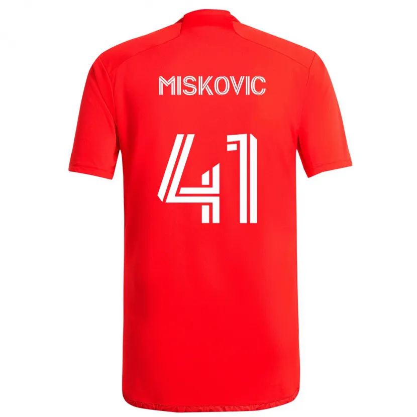 Danxen Herren Mihajlo Miskovic #41 Rot-Weiss Heimtrikot Trikot 2024/25 T-Shirt Schweiz