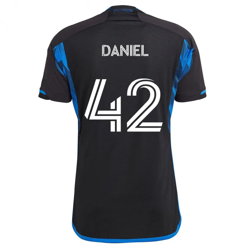 Danxen Herren Daniel #42 Blau Schwarz Heimtrikot Trikot 2024/25 T-Shirt Schweiz