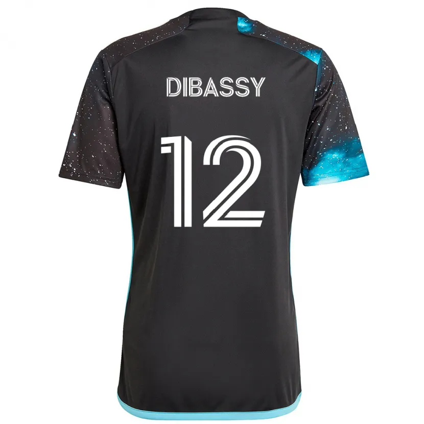 Danxen Herren Bakaye Dibassy #12 Schwarz Blau Heimtrikot Trikot 2024/25 T-Shirt Schweiz