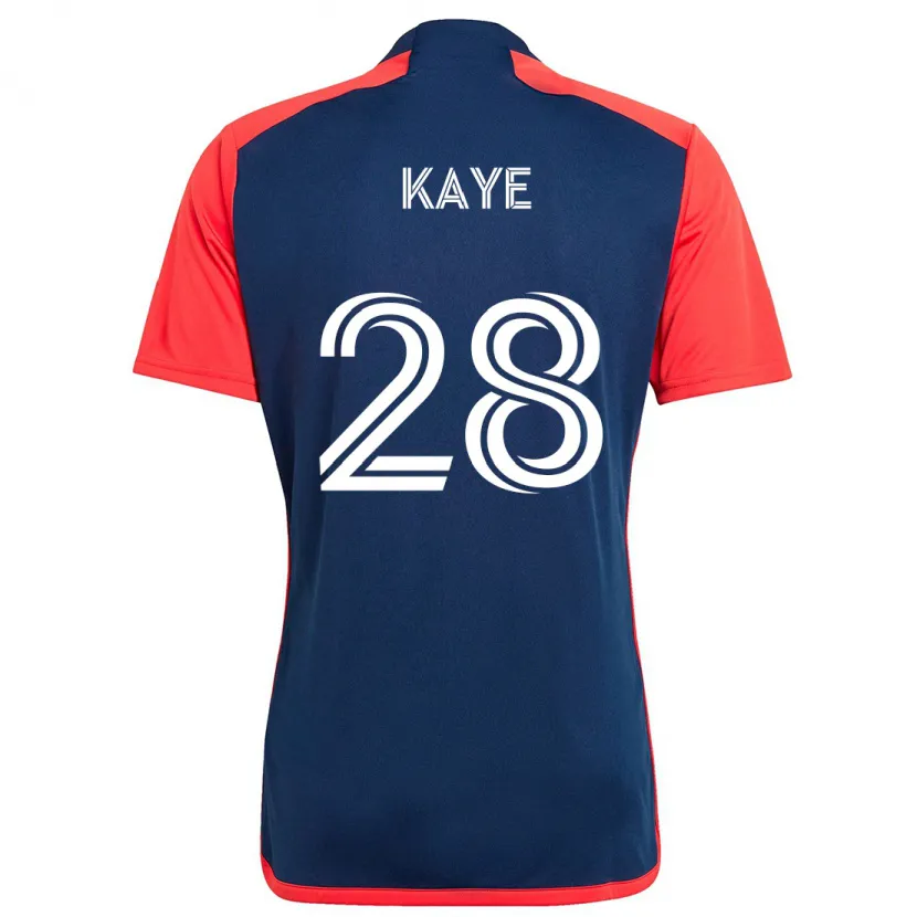 Danxen Herren Mark-Anthony Kaye #28 Blau Rot Heimtrikot Trikot 2024/25 T-Shirt Schweiz