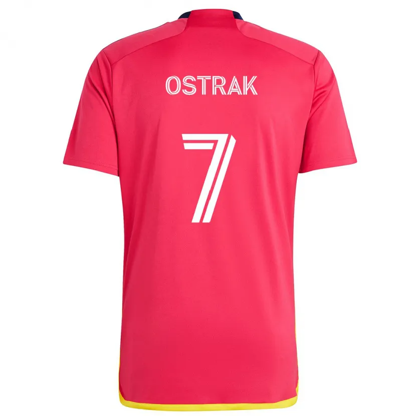 Danxen Herren Tomás Ostrák #7 Rot Blau Heimtrikot Trikot 2024/25 T-Shirt Schweiz