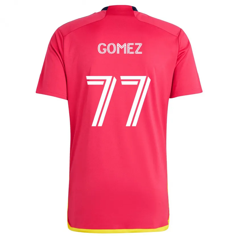 Danxen Herren Sam Gomez #77 Rot Blau Heimtrikot Trikot 2024/25 T-Shirt Schweiz