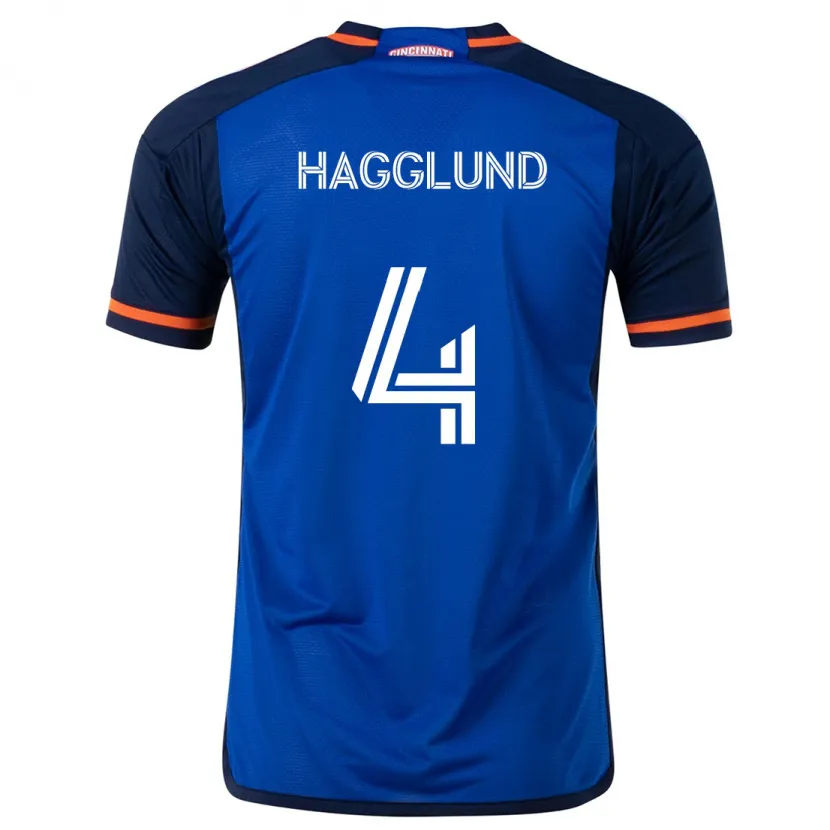 Danxen Herren Nick Hagglund #4 Blau Weiss Heimtrikot Trikot 2024/25 T-Shirt Schweiz