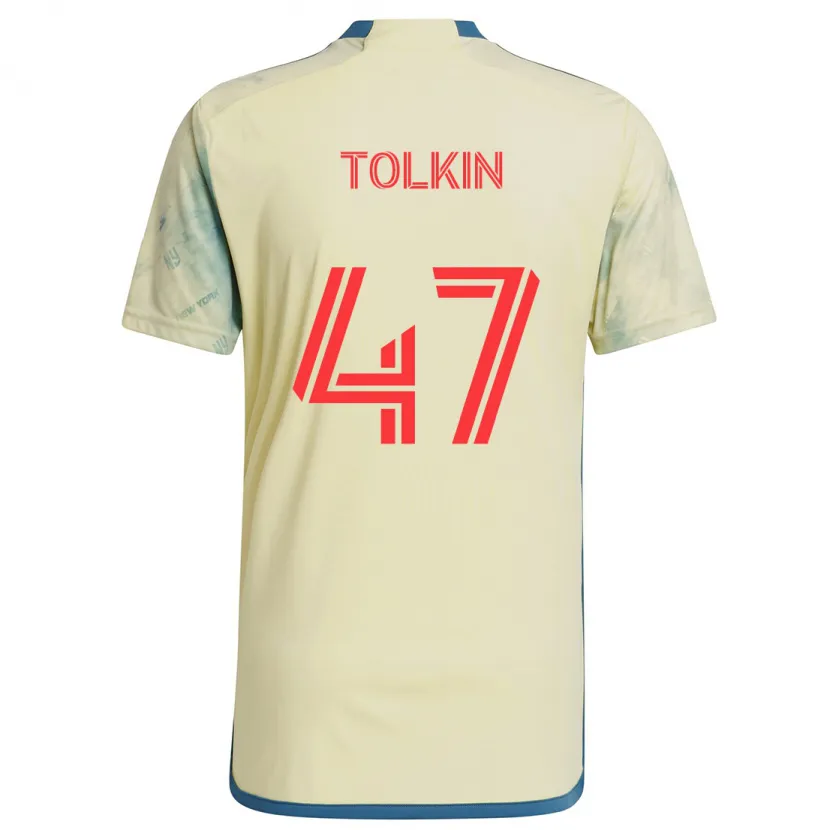 Danxen Herren John Tolkin #47 Gelb Rot Blau Heimtrikot Trikot 2024/25 T-Shirt Schweiz